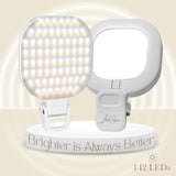 Larsa Pippen - - Led Selfie Light With Clip & Glass Mirror - Rechargeable Selfie Light For Phone Or Camera - 142 Leds-Adjustable Brightness - Ideal For Makeup, Tiktok, Content Creators