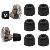 Memory Foam Ear Tips Noise Canceling Foam Eartips Ear Cap Replacement Ear Tip Compatible With Kz Zs10 Pro, Medium Size 3 Pairs,Black 515 M
