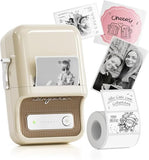 B21 Label Maker, 2 Inch Portable Thermal Label Printer, Label Maker Machine With Tape, Compatible With Android, Ios & Pc,Labeling For Home Storage Office And Small Business,Off-White