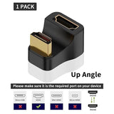 Hdmi 2.1 180 Degree Adapter, 8K U Shaped Hdmi Adapter, Up Angle Hdmi 2.1 Exten