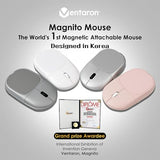 Magnito Magnetic Wireless Bluetooth Mouse For Macbook, Ipad, Laptop, Windows, Chrome Os, Linux Compact & Portable, Slim, Lightweight, Quiet Clicks The Best Travel Mouse (Space Gray)