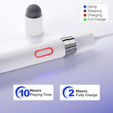 Stylus Pen For Touchscreen - 1.5Mm Ultra-Fine Tip Stylus Pen For Ipad Pro, Air | Magnetic Cap | 12H Battery | No Bluetooth | Compatible With Iphone, Android, Chromebook, Tablets (White Purple)