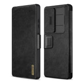 For Samsung Galaxy S25 Ultra Wallet Case With Card Holder And Camera Cover, Pu Leather Case With Magnetic Flip Cover, Card Slot, Slide Camera Protection, Black