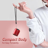 Small Bluetooth Speaker, Waterproof Mini Portable Wireless Speaker, Punchy Bass Rich Audio Stereo Pairing, Handheld Pocket Size, Built In Mic For Hiking Biking Gift Laptop Tablet (Red)