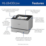 Bothe Hl-L8430Cdw Business Colo Lase Pinte With Low-Cost Pinting And Wieless Netwoking