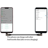 90 Degree Usb 3.1 Type C Cable Right & Left Angled 3.1 Usb Type C Male 4K@60Hz Gen 2 Extension Cable Supports Charging,Data,Audio,Video Cable For Laptop & Tablet & Mobile Phone.(0.3M/1Ft)