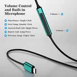 Usb C Headphones For Galaxy S23 Ultra, Usb Type C Earbuds Hifi Stereo Wired Us