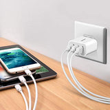 Usb Wall Charger, 2Pack 15W 3-Port Usb Charger Block Iphone Cube Charging Blocks For Iphone 14/13/12/11/X/Xr/X/8/7/6, Galaxy, Android Phones And More