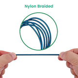 Smays Braided Arctis 7 Cable, Audio Cord Replacement for SteelSeries Arctis 3, 5, Pro Wireless, Pro Gaming Headset with 3.5mm Headphone Splitter