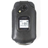 Leather Fitted Case For Kyocera Duraxv Lte E4610 (Verizon), Duraxe E4710 (At&T) - Features: Rotating Belt Clip, Screen & Keypad Protection, Secure Fit