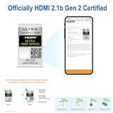 White Hdr Hdmi 2.1 Certified Cable Supports 8K @60Hz And 4K @120Hz Compatible