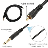 Rca To 1/4 Inch Audio Cable, Gold Plated 6.35Mm Ts Mono Male To Rca Male Patch