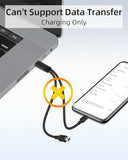 2 in 1 Multi USB C Male to Micro USB & Mini 5P USB Connector Y Splitter Short Charge Cable-No Data Transfer,2 Pack(0.3M/0.98FT)