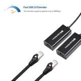 Cable Matters USB Over Ethernet Extender with Power Adapter - Full USB 2.0 Sup
