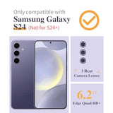 Compatible With Samsung Galaxy S24 Ultra Case Floral, With Screen & Camera Lens Protector,Hard Pc&Tpu Bumper Clear Shockproof Protective For S24 Ultra Phone Women 6.8"(Cherry Blossoms/Purple)