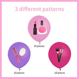 30 Pcs Makeup Balloons 12 Inch Spa Party Latex Balloons for Girls Cosmetics Theme