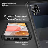 Compatible With Samsung Galaxy A42 5G Case, Built In Screen Protector Full Body Shockproof Slim Fit Bumper Protective Phone Cover For Samsung A42 5G Men Women-Black/Clear