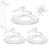 Smays 3-Pack 10 ft Micro USB Extension Cable Compatible with Wyze Cam v4, Wyze Cam Pan v3, Yi Cam, Nest Cam, Blink Mini Security Camera, Long Flat Power Cord, White