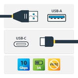 StarTech.com USB to USB C Cable - 1.6 ft / 0.5m - M/M - USB 3.1 (10Gbps) - USB-C to USB 3.0 - USB Type C to Type A Cable (USB31AC50CM)