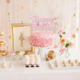 Ballerina Ballet Cake Topper, Ballerina Birthday Party Decorations, Ballet Cake Decorations For Dancer Princess Party Favors, Pink Glitter