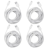 Smays 4-Pack 25ft Security Camera Micro USB Extension Cable Compatible for Wyze Cam Pan, Blink Mini, YI Home Camera, White