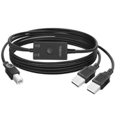 Printer Cable Splitter 2 In 1 Out,Prlnter Splitter For Two Computers,Suitable For Two Computers To Share One Printer, Compatible With Inkless Printers,Samsung,Macbook Pro, Hp, Canon,Brother, Etc.