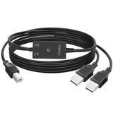 Printer Cable Splitter 2 In 1 Out,Prlnter Splitter For Two Computers,Suitable For Two Computers To Share One Printer, Compatible With Inkless Printers,Samsung,Macbook Pro, Hp, Canon,Brother, Etc.