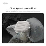 elago Armor Compatible with AirPods 4 Case - for AirPods 4th Generation Cover, Carabiner Included, Supports Wireless Charging, Shock Resistant, Full Protection (Stone)
