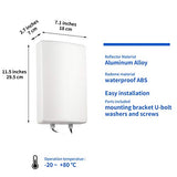 11Dbi High Gain 4G Lte 5G Waterproof Dual Polarized Mimo Antenna With Dual 5 Meter Cable Sma/Ts9 Connector For Netgear Nighthawk M6/M6 Pro, M5/Mr5100, M1/Mr1100, Mifi Mobile Hotspot Router,