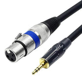 Xlr To 3.5Mm (1/8 Inch) Stereo Microphone Cable For Camcorders, Dslr Cameras, Computer Recording Device And More - 1.6Ft/50Cm