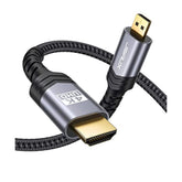 4K Micro Hdmi To Hdmi Cable, Micro Hdmi Male To Hdmi Male Cable Adapter Nylon
