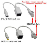 Passive Poe Injector And Poe Splitter Kit With Rj45 Ethernet And Power Via Dc 5.5X2.1 Mm F/M Adaptor Connectorwhite 4 Pairs
