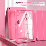 Case For (A16) 11Th Generation 11 Inch 2025, 10Th Generation Case 10.9 Inch 2022 With Pencil Holder,Slim Protective Cover With Clear Back Shell,Auto Wake/Sleep, Watermelon Pink