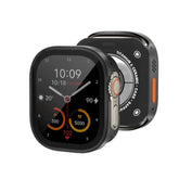 Metal Case Apple Watch Ultra 2 Screen Protector Cover For Apple Watch Ultra 3/Ultra 2/Ultra 49Mm, Rugged Bumper Thin Frame, 9H Tempered Glass Film And Ceramic Like Back Cover