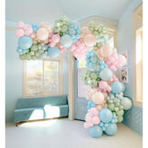 Pastel Colorful Spirng Balloon Garland Arch Kit 140Pcs Pastel Pink Green Blue Balloons For Happy Easter Alice In Wonderland Spring Tea Party 1St Birthday Baby Shower One Silly Goose Decorations