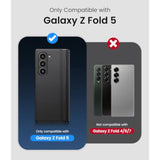 Samsung Galaxy Z Fold 5 Case with Stand and Privacy Screen Protector, Black