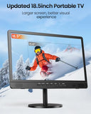 18.2" Portable Tv With Antenna, 1080P Led Tv With Hdmi Input/Av Input/Usb Port, Small Tv For Kitchen, Camping, Rv, Bedroom, Patio, Indoor Outdoor Portable T V Built-In Stand