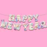 10 Ft Iridescent Happy New Year 2026 Banner Party Decorations