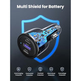 UGREEN 69W USB C Fast Car Charger PD QC 3.0 USB C Cigarette Lighter Charger 65W 45W 30W Compatible with MacBook Pro Air iPad Pro Steam Deck iPhone 15 Pro Max 14 13 Galaxy S24 S23 S22 Ultra Plus