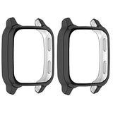 Screen Protector Compatible With Garmin Venu Sq 2 Smartwatch Case Soft Tpu Full Protection (Black+Black)