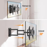 Long Arm TV Wall Mount for Most 42-75 Inch TVs, 30 Inch Long Extension Corner TV Mount, Full Motion Wall Mount tv Bracket Swivel and Tilt, Holds up