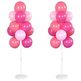 Balloon Column Kit Set Of 2 With Balloons Included - Balloon Tower With Stand, Base, And Pole,Backdrop Decoration For Wedding, Baby Shower, Birthday Party, Or Bachelorette Parties (Pink)