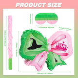 Witch Party Favors Pink And Green Game Set, Witch Pinata With Stick And Blindfold Witch And Princess Crafts Pink And Green Party Decor For Birthday Baby Shower Game Supplies