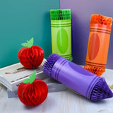 12Pcs Welcome Back To School Hanging Decorations 6 Crayon Hanging Honeycomb Back To School Classroom Decorations 6 Apple Honeycomb Tissue Paper Centerpieces Ceiling Decor For First Day Of School Party