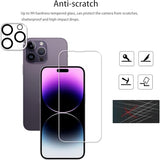 Easy Alignment Frame Designed For iPhone14 Pro Tempered Glass Screen Protector 2-Pack Camera Lens Protector Film 2-Pack