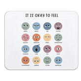 It Is Okay To Feel Mental Health Feelings Emotions Mousepad 9.5×7.9 Inch Non-Slip Rubber Base Square Mouse Pads For Computers Laptop Office Home Dorm Desk Decor,Mental Health Awareness Gifts