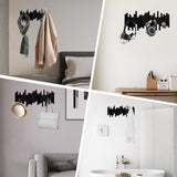 Bamboo Multi Hook Coat Rack -Decorative Hooks For Wall Modern, Unique, Space-Saving Coat Hanger With 4 Flip-Down Hook For Hanging Coats, Christmas Decorations Wall Hooks For Hanging,Black