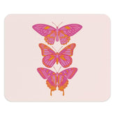Funky Pink Butterfly Mouse Pad, Trendy Preppy Butterflies Mousepad For Gaming Work Computer Laotop Office Dorm With Non-Slip Rubber Base, 9.5X8 Inch