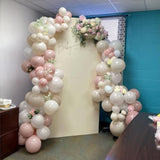 60pcs Nude & Dusty Pink Balloon Set – Neutral Blush, Apricot, Beige and Gold Party Decor