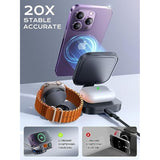 3 In 1 Charging Station For Apple Magsafe Charger Travel Accessories, Wireless Charger 3 In 1 For Iphone 16 15 Pro Max Magsafe Accessories Charger For Airpods Iwatch Iphone 12-16 Black